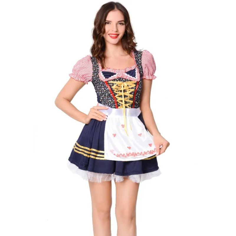 Damen Kurzes Bayerisches Oktoberfest Dirndlkleid | 2025