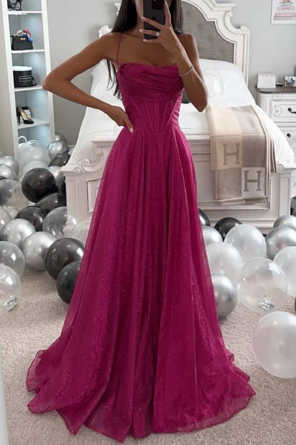 Elegantes Glitzer-Ballkleid für Damen | Maxi