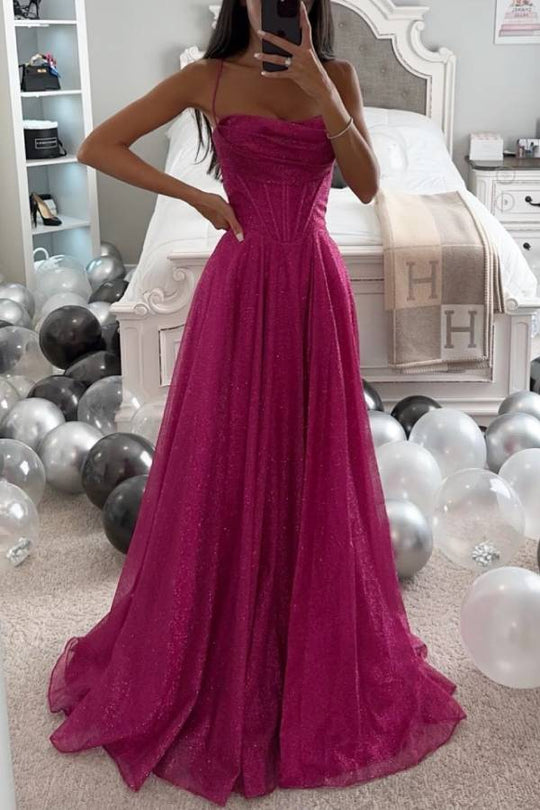 Elegantes Glitzer-Ballkleid für Damen | Maxi
