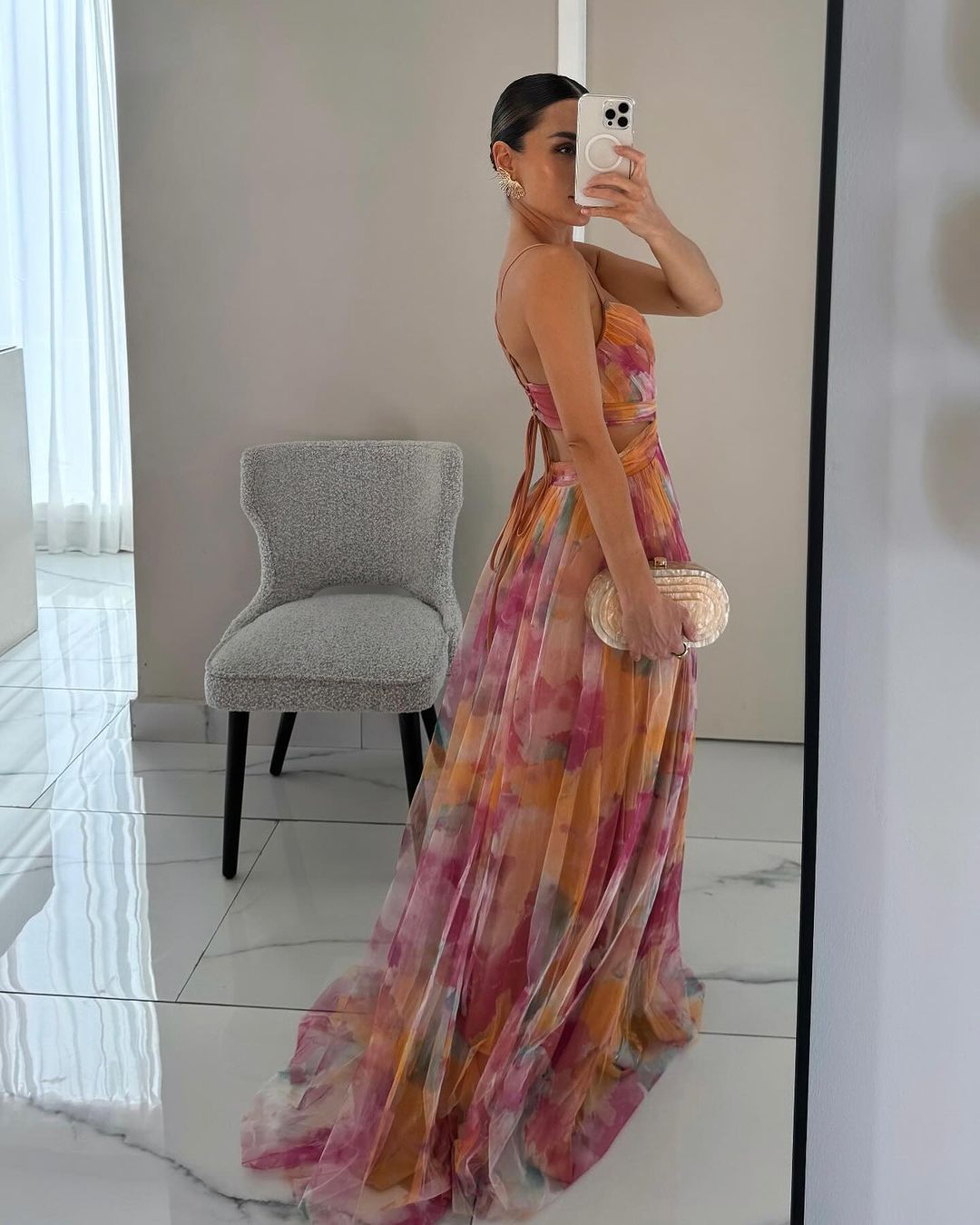 Damen Spaghetti-Träger Hochzeitsgast Kleid | Maxi