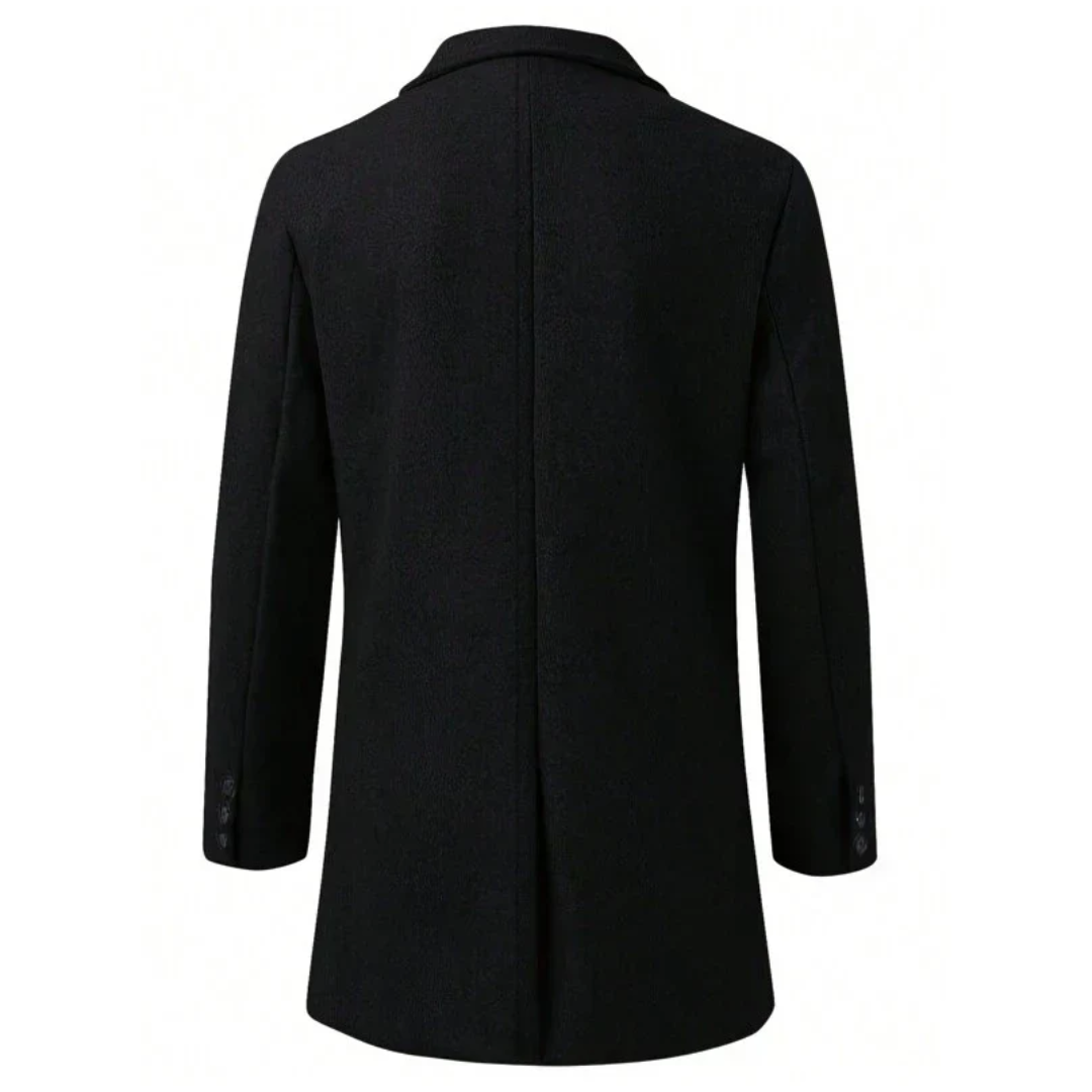 Klassischer Warmer Herren-Trenchcoat  | Lang