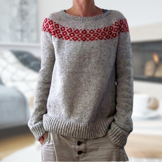 Warmer Norweger Pullover Damen | Gestrickt