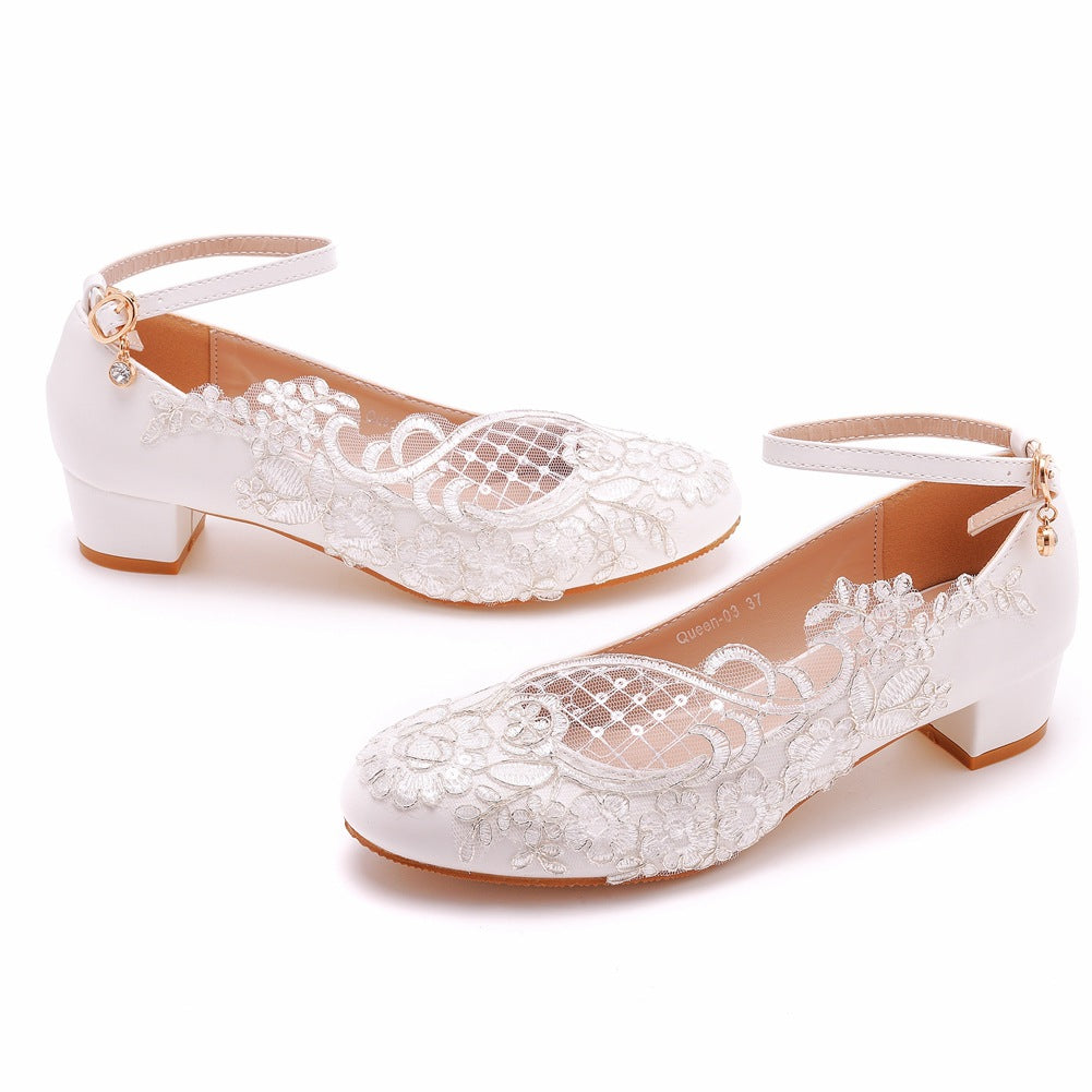 Damen Knöchelwickel Hochzeit Gast High Heels | Runde Zehe
