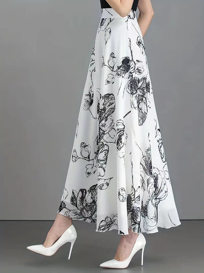 Blumenessenz High-Waist-Rock für mühelosen Style