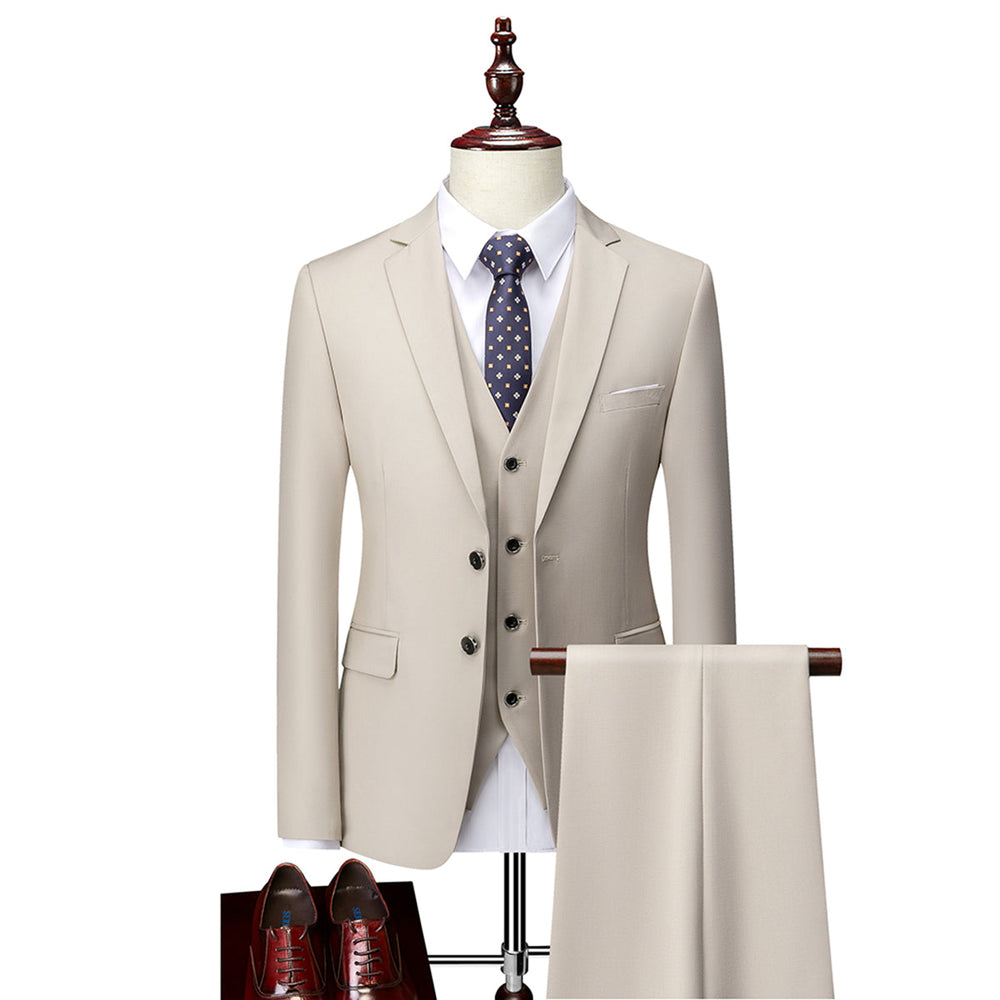 Herren Tailliert 3 Stück Hochzeit Gast Anzug Set | Klassiker