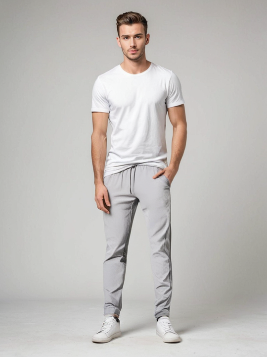 Herren Schlank Passform Hose | Kordelzug