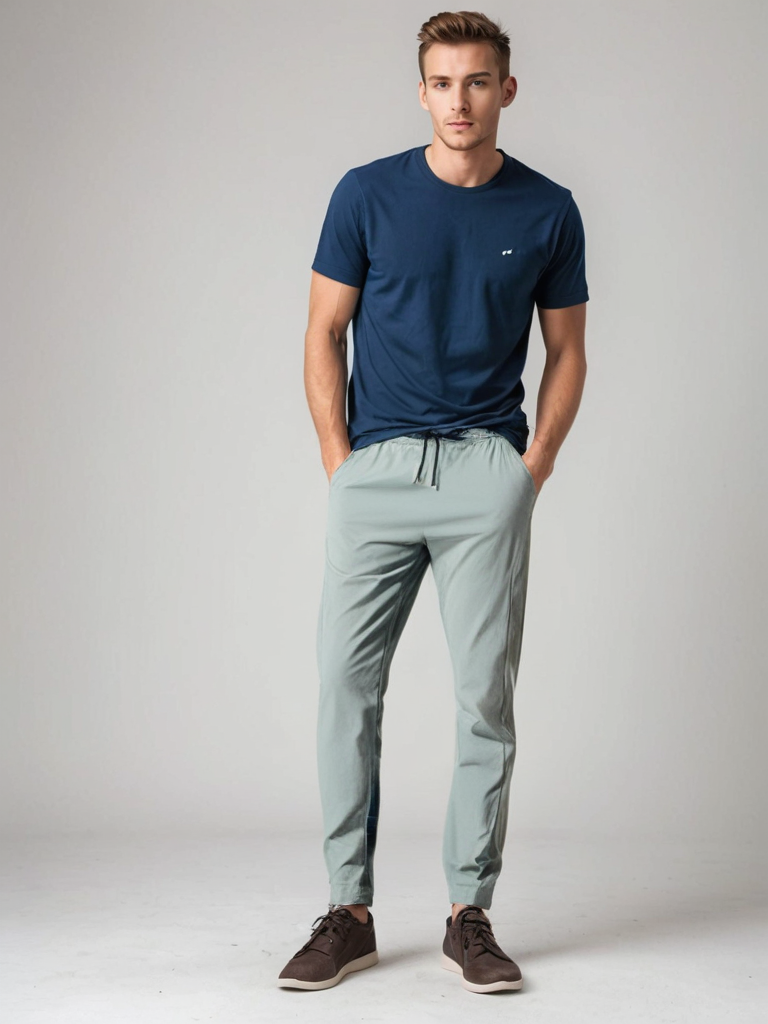 Herren Schlank Passform Hose | Kordelzug