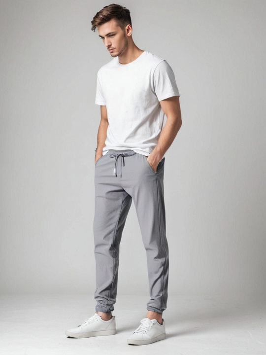 Herren Schlank Passform Hose | Kordelzug