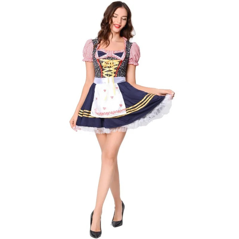 Damen Kurzes Bayerisches Oktoberfest Dirndlkleid | 2025