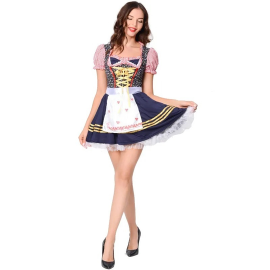 Damen Kurzes Bayerisches Oktoberfest Dirndlkleid | 2025