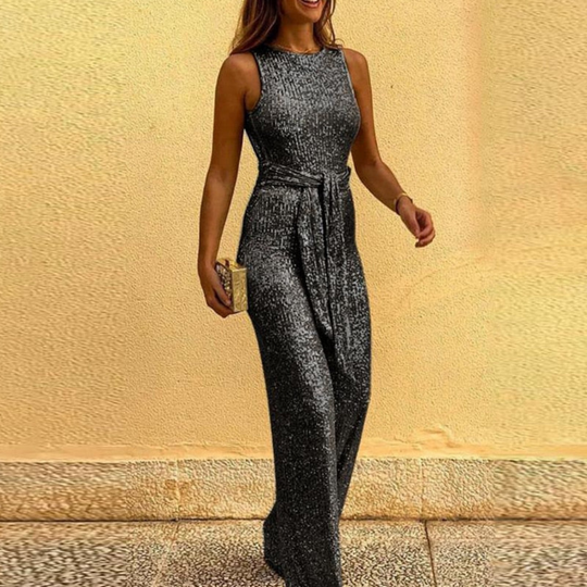 Ärmelloser Pailletten Jumpsuit für Damen | Stilvoll