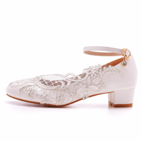 Damen Knöchelwickel Hochzeit Gast High Heels | Runde Zehe