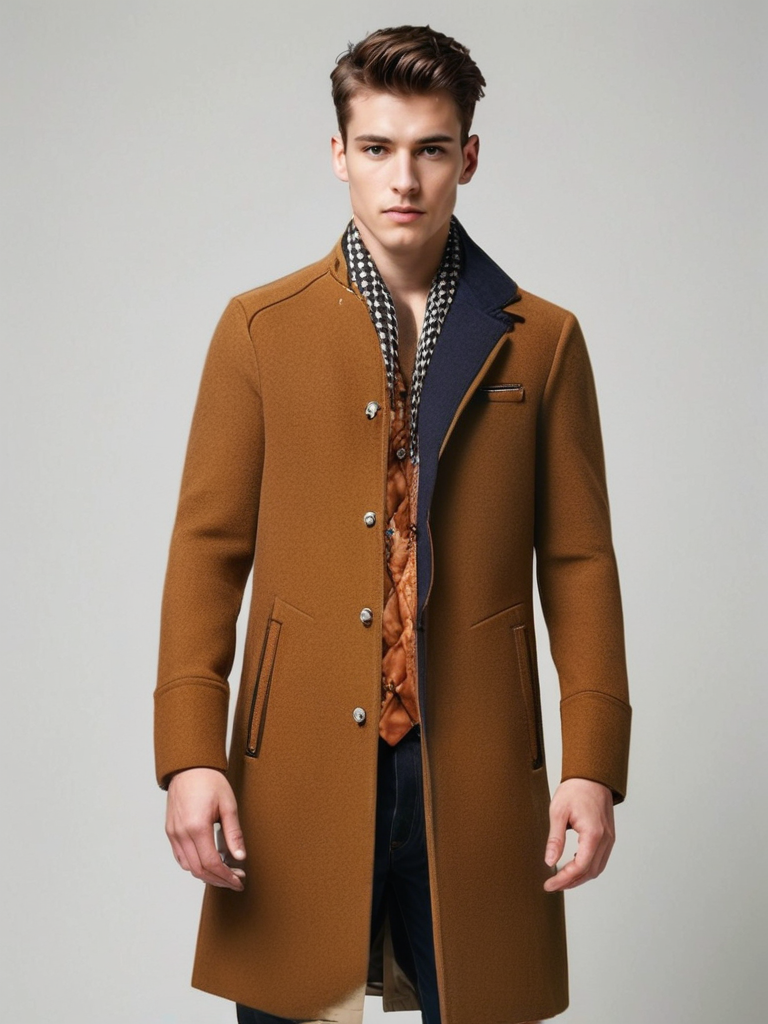 Herren Klassischer mantel mit Knopfleiste vorne | Stilvoll