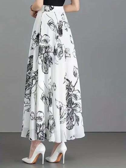 Blumenessenz High-Waist-Rock für mühelosen Style