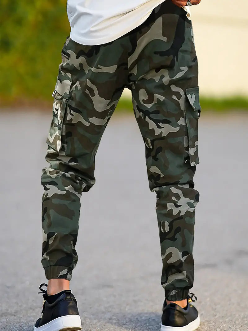 Camo-Cargo-Hosen mit Taschen – Baumwoll-Mix, Locker &amp; Strapazierfähig