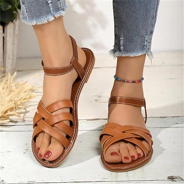 Aya - Damen Crisscross Band Sommer Sandalen