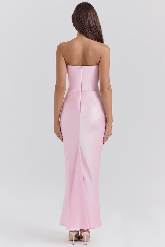 Damen Modernes Trägerloses Hochzeitsgast Kleid | Maxi