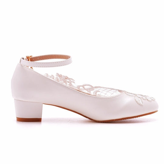Damen Knöchelwickel Hochzeit Gast High Heels | Runde Zehe