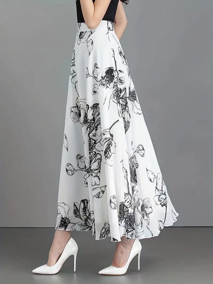 Blumenessenz High-Waist-Rock für mühelosen Style