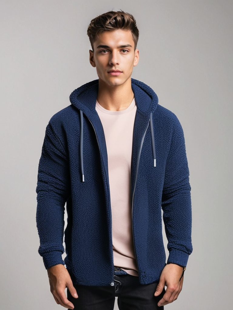 Herren Hoodie aus Doppelseitigem Polar-Fleece – Warm & Bequem
