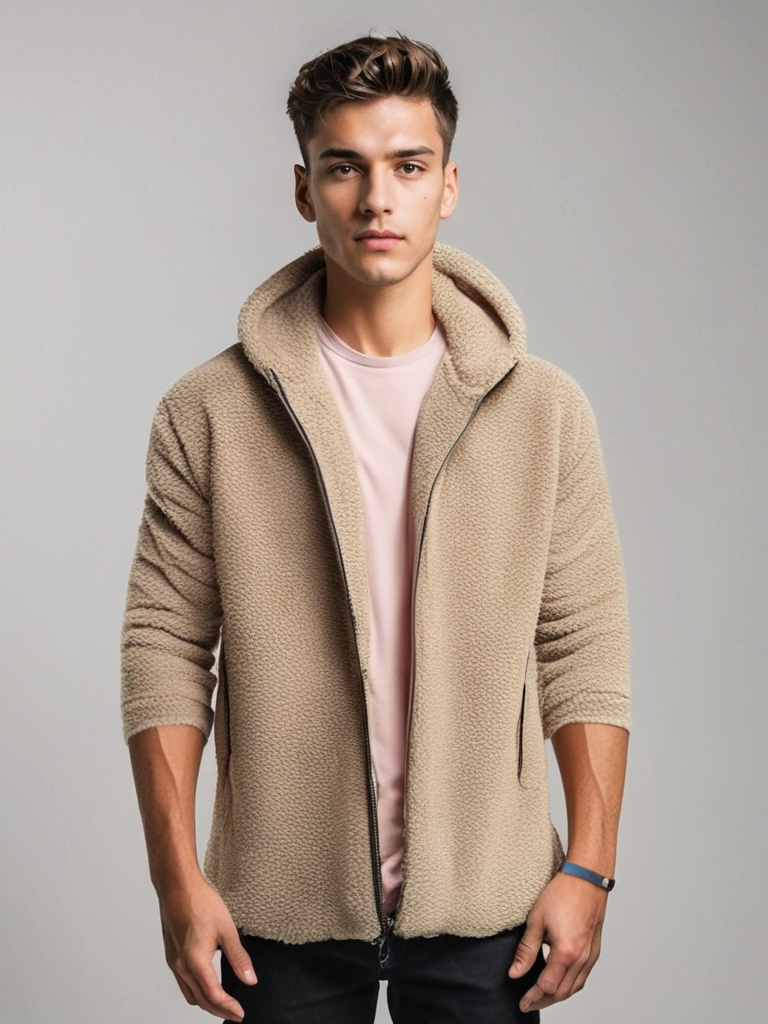 Herren Hoodie aus Doppelseitigem Polar-Fleece – Warm & Bequem