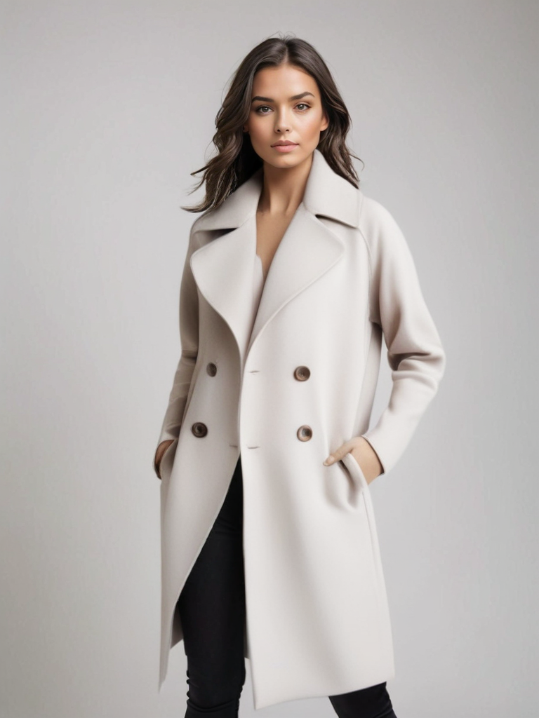 Langer Wollmantel für Damen – Warm, Stilvoll & Vielseitig