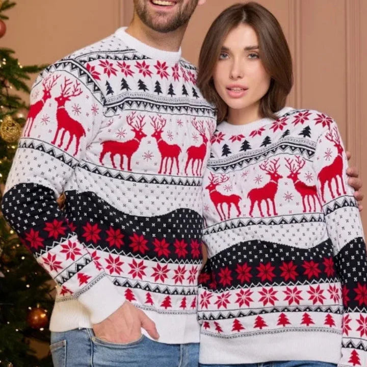 Winter Warme Weihnachtspullover Paar | Strick