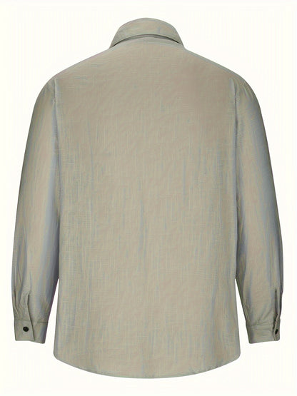 Herren Langarmshirt mit Geometrischem Muster – Atmungsaktiv & Stylisch