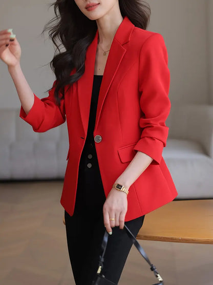 Eleganter Blazer – Formelle Mode, Langarm, Maschinenwaschbar