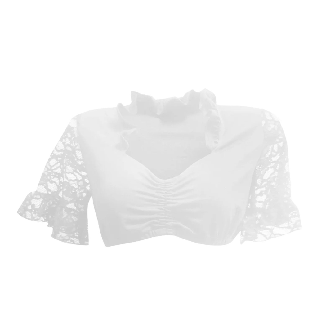 Damen Elegante Kurzarm Oktoberfest Dirndl Bluse | 2025