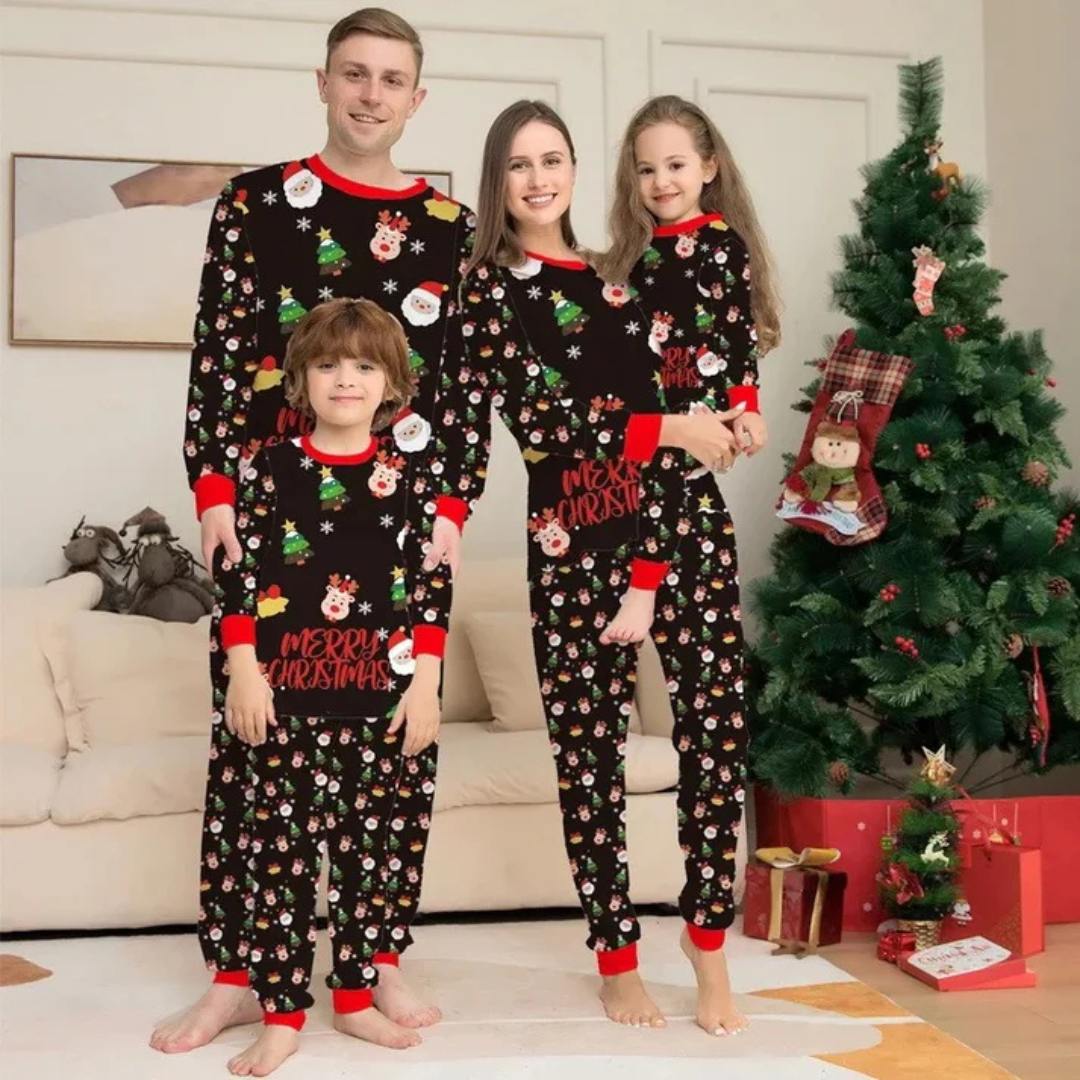 Familien-Weihnachtspyjama-Set | Festlich