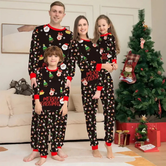 Familien-Weihnachtspyjama-Set | Festlich