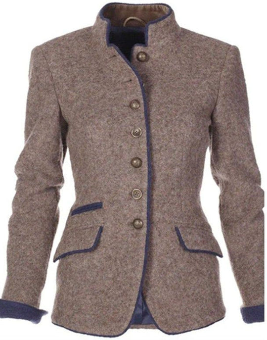 Damen Schlank Passform Blazer Mantel | Knopf Daunen