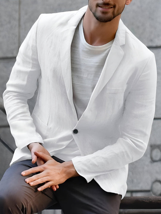 Lässiger Herren Blazer Mit Einem Knopf | Klassisch