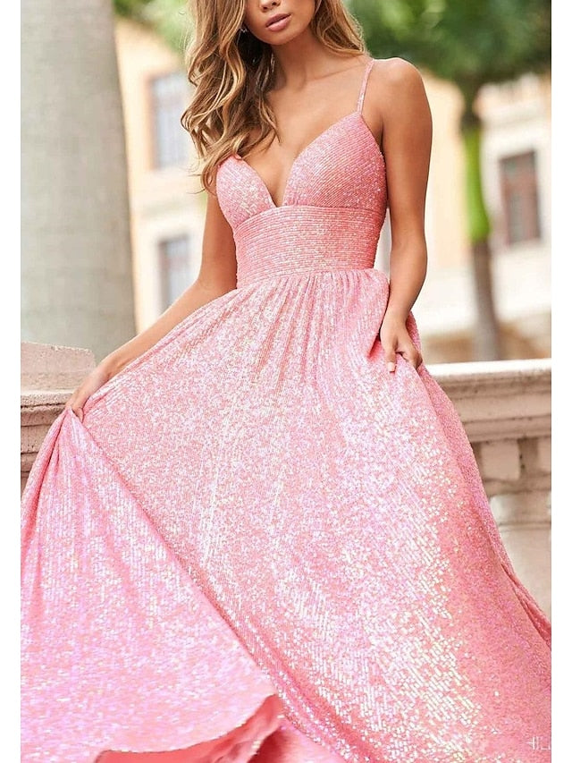 Atemberaubendes Glitzerndes Ballkleid Für Damen | Maxi