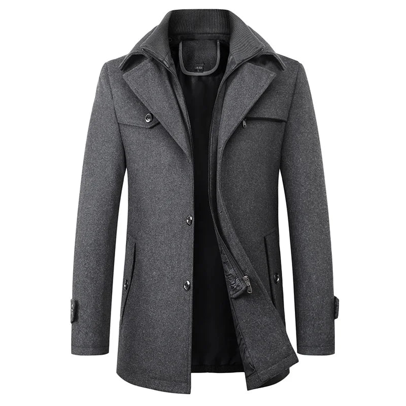 Warmer Trenchcoat Mit Reißverschluss Für Herren | Arbeit