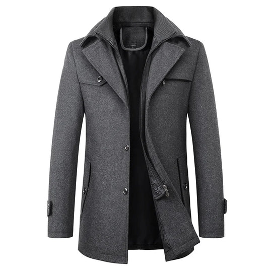 Warmer Trenchcoat Mit Reißverschluss Für Herren | Arbeit