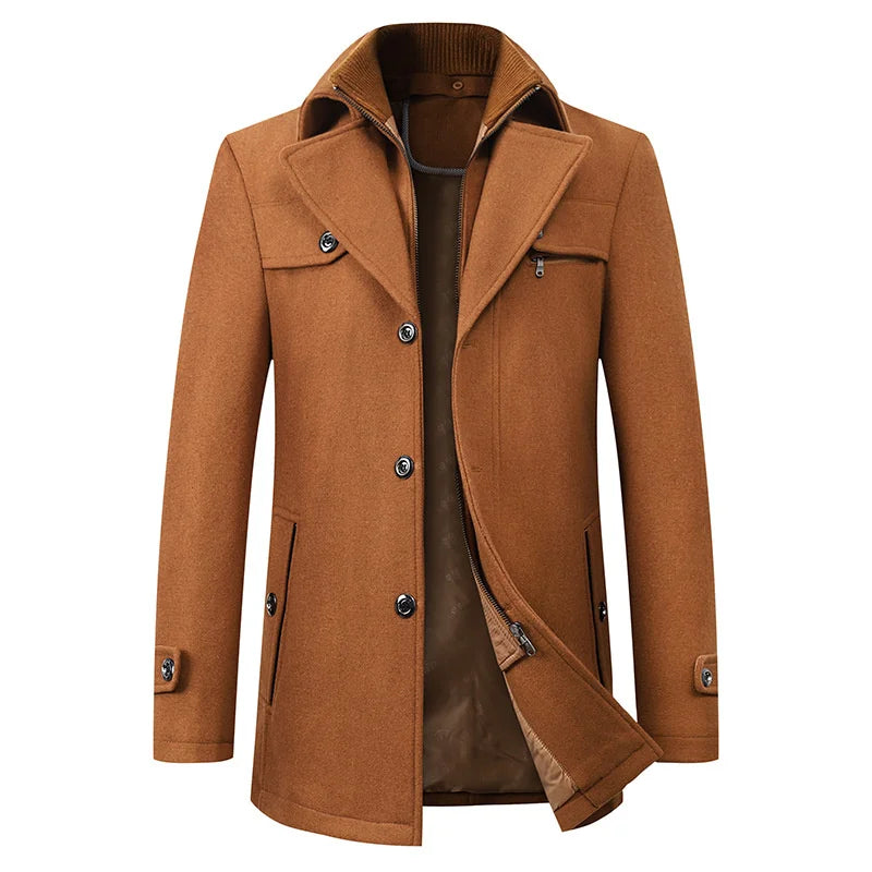 Warmer Trenchcoat Mit Reißverschluss Für Herren | Arbeit