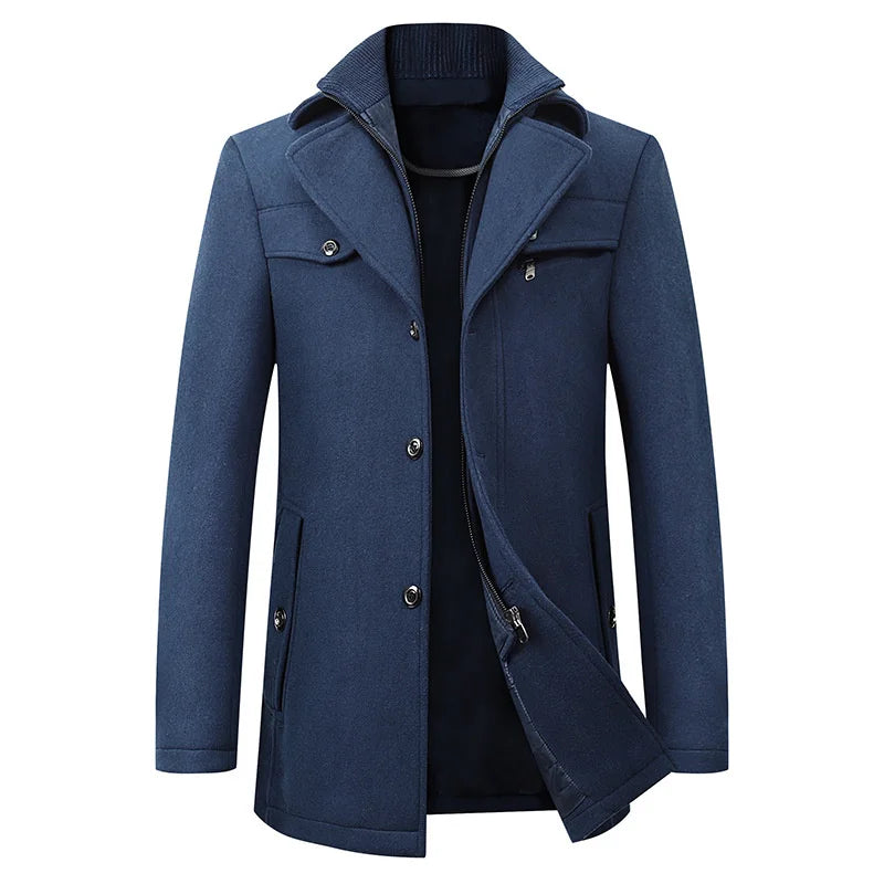 Warmer Trenchcoat Mit Reißverschluss Für Herren | Arbeit