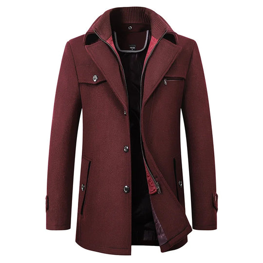 Warmer Trenchcoat Mit Reißverschluss Für Herren | Arbeit