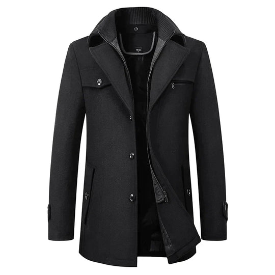 Warmer Trenchcoat Mit Reißverschluss Für Herren | Arbeit