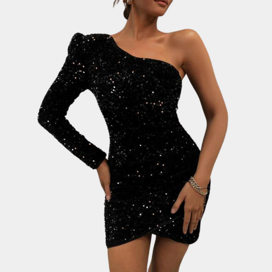 Elegantes Abendkleid mit Pailletten für Damen | Mini