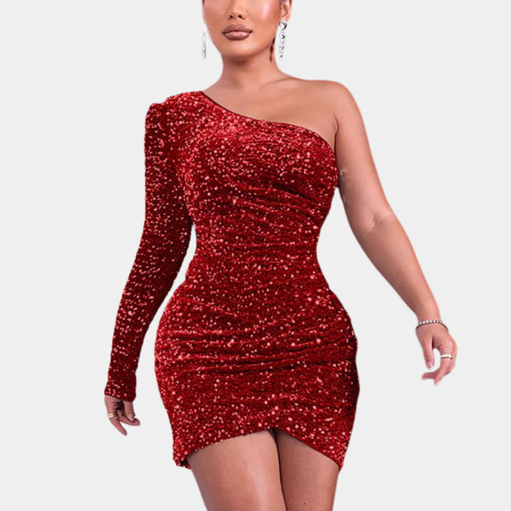 Elegantes Abendkleid mit Pailletten für Damen | Mini
