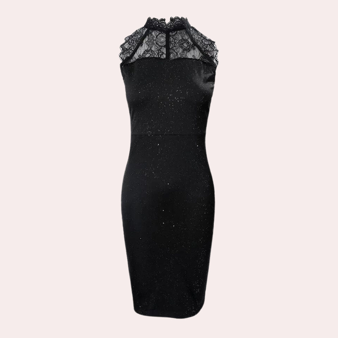 Elegantes Pailletten Spitzenkleid Für Damen | Mini