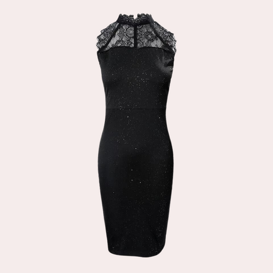 Elegantes Pailletten Spitzenkleid Für Damen | Mini