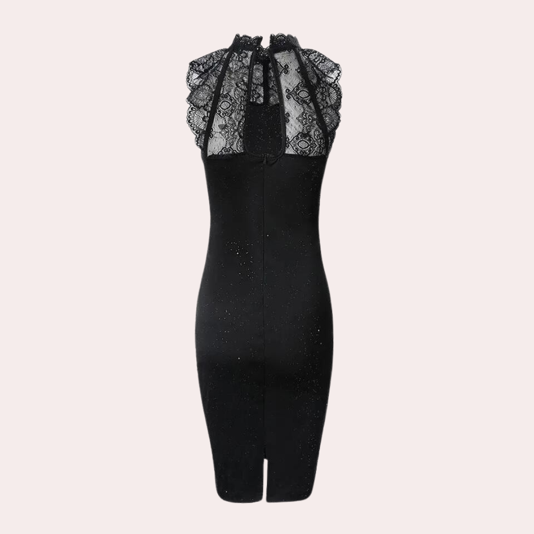 Elegantes Pailletten Spitzenkleid Für Damen | Mini