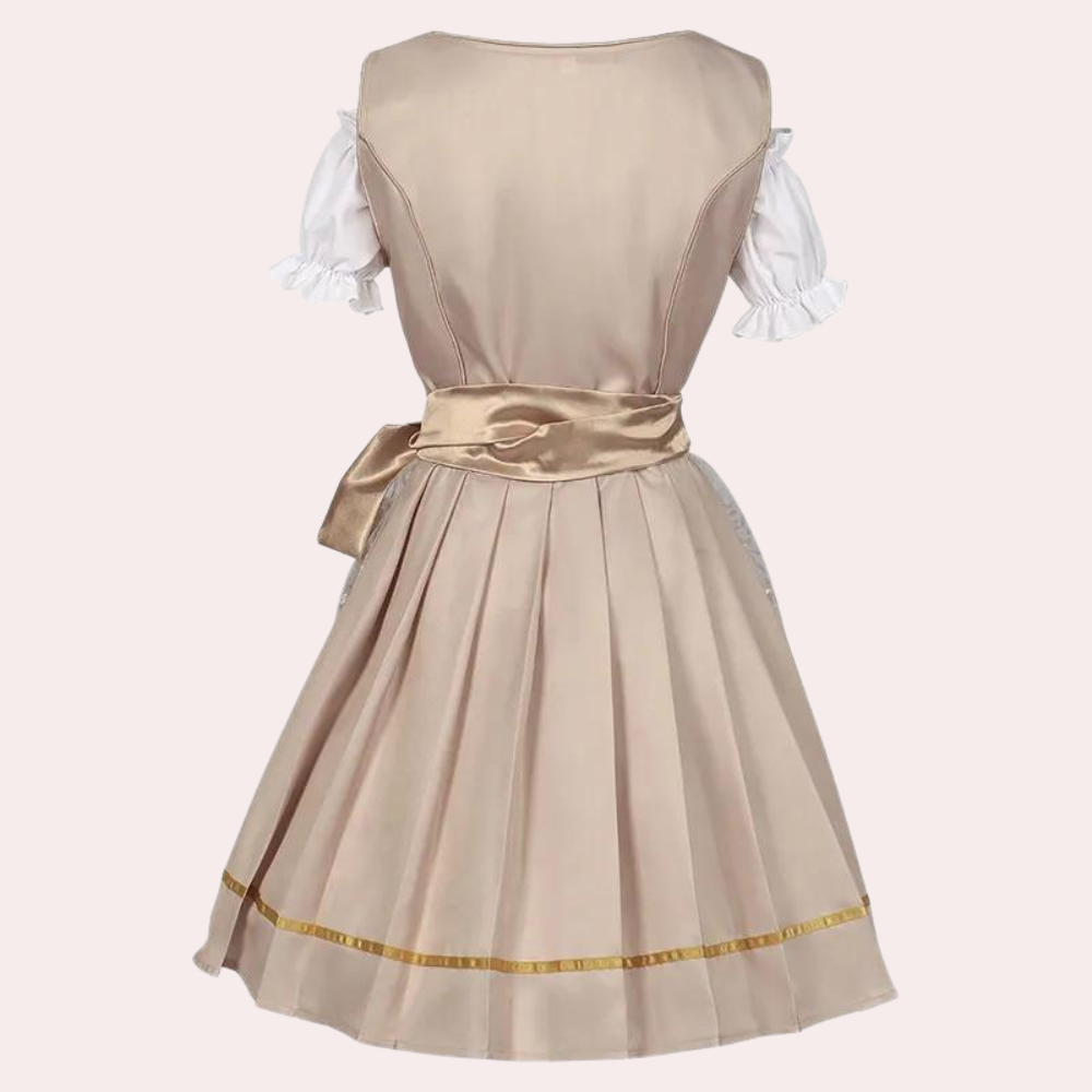 Damen Eleganter Falten Oktoberfest Dirndlkleid | 2025