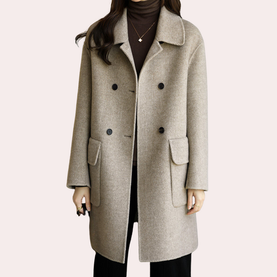 Zweireihiger Damen Wintermantel | Warm