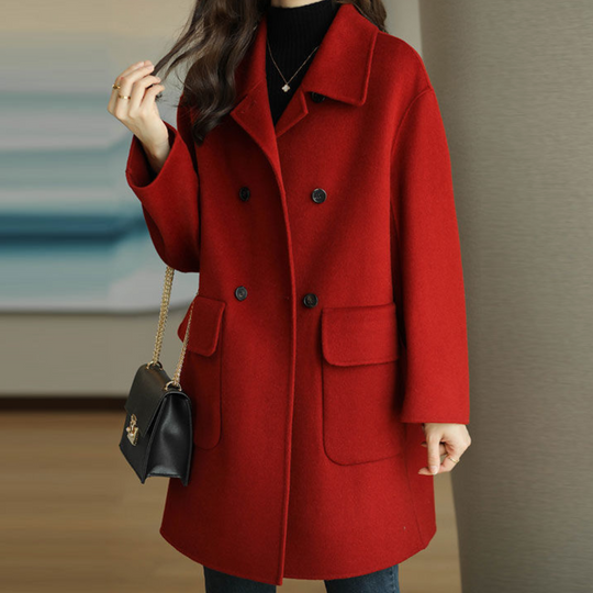 Zweireihiger Damen Wintermantel | Warm