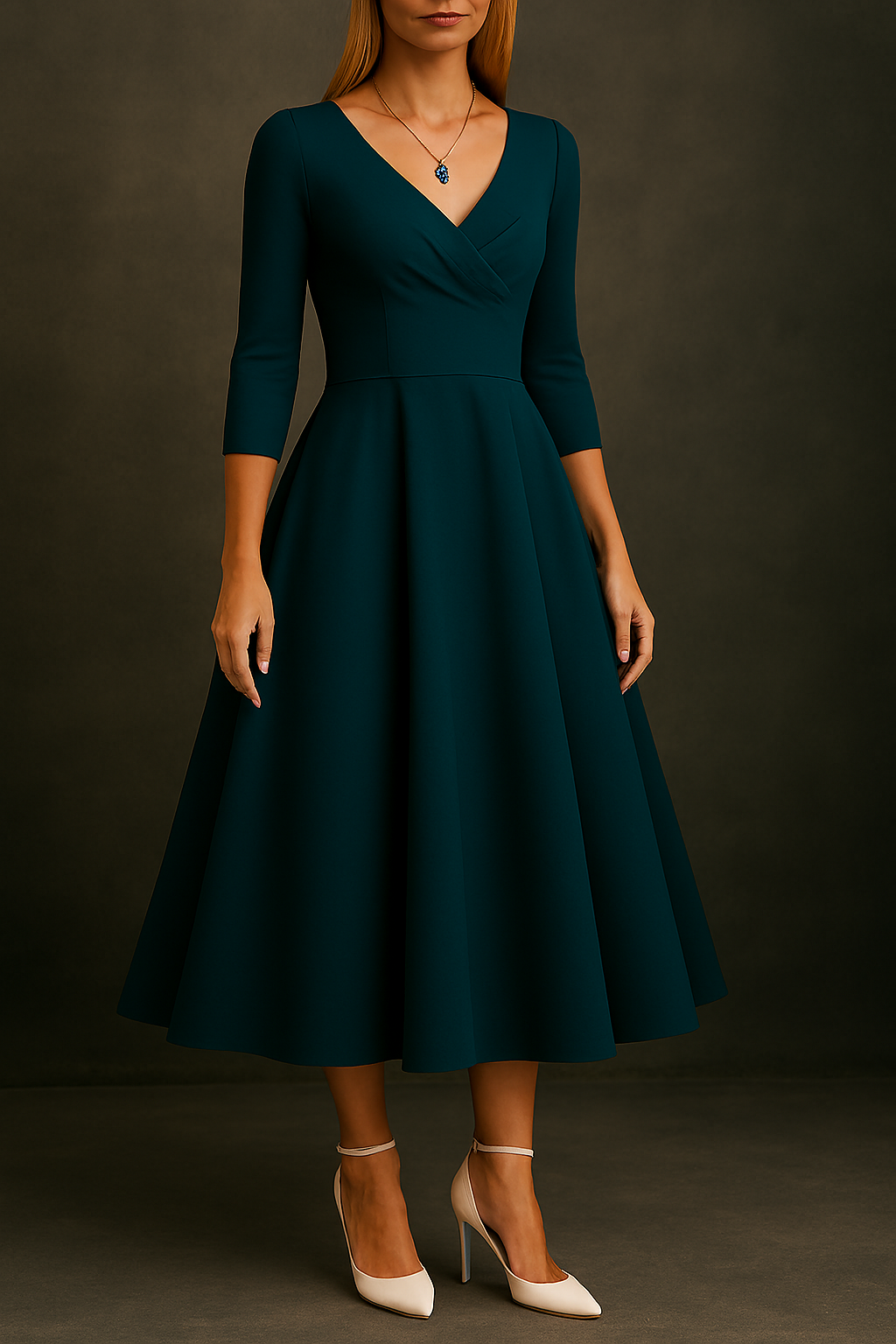 A Linien Wickel Abendkleid Für Damen | Maxi